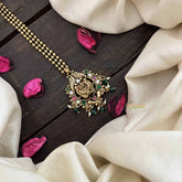 Vriksham Elegant Style Golden Dot Peacock Design Style 1 Gram Gold Maang Tikka-G20773